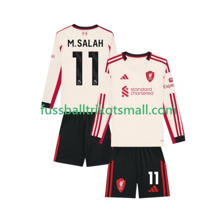 Fußballtrikots Liverpool Mohamed Salah 11 Kinder 2025-2026 Langarm Auswärts-trikot kaufen